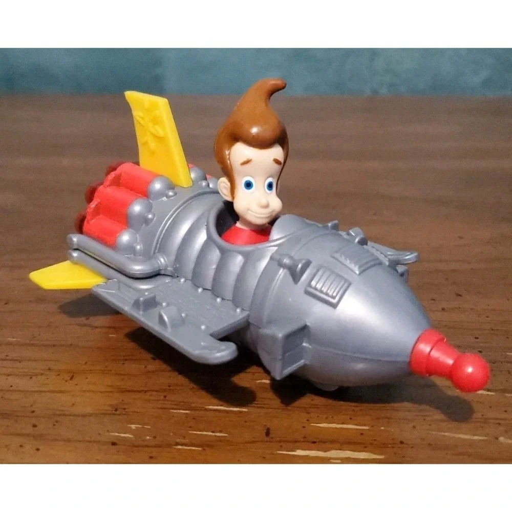 Nickelodeon 2003 Jimmy Neutron Boy Genius Space Ship Car Vehicle Toy Figure